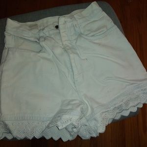 High waisted Jean shorts